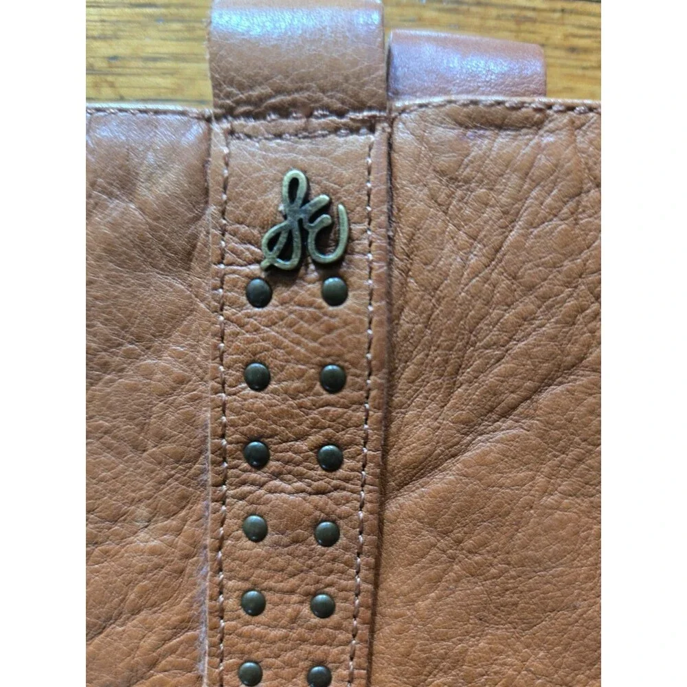 Sam Edelman “Prina” Studded Soft Brown Leather Knee High Riding Boots Size 7M